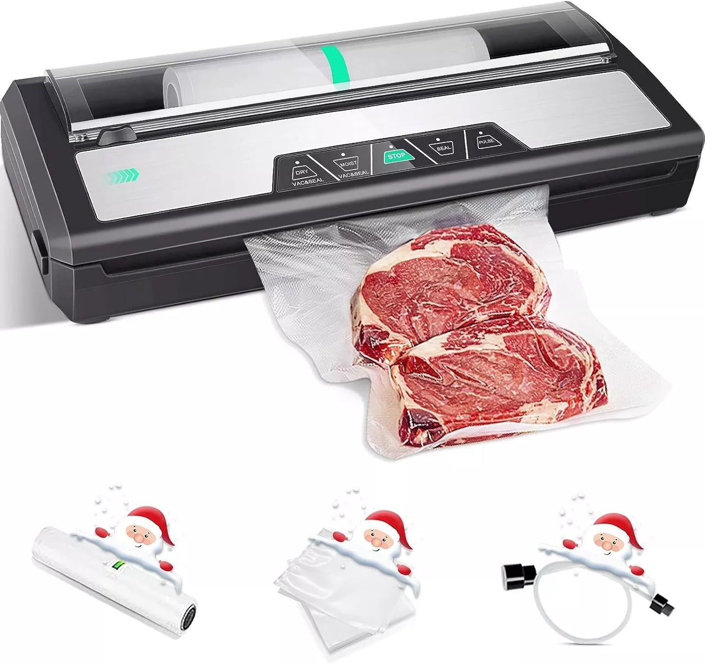 Commercial Vacuum Sealer Machine Food Saver System With Free Bags Dry Wet Mode
